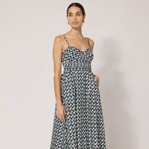 Cleobella Navy and Cream Ankle Dress Barritz